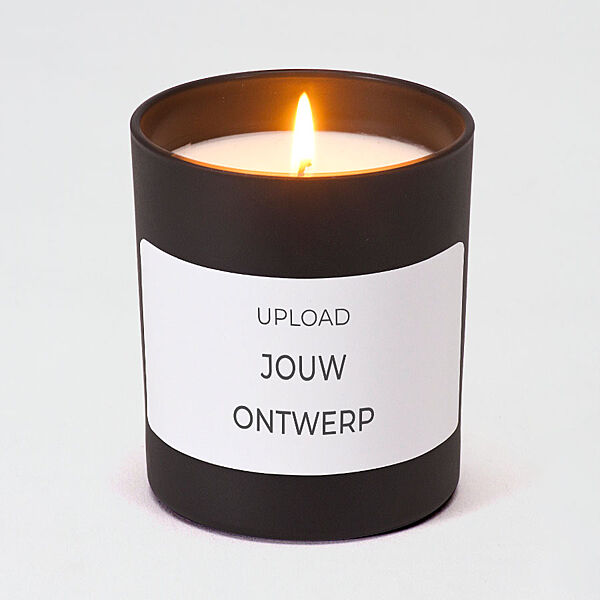 ava Zwarte geurkaars met sticker