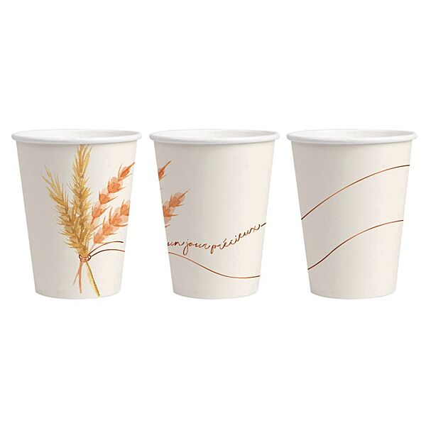 ava Bekers "Un Jour Précieux" Plastic Free 250ml Wit Met Korenaar 8 Stuks