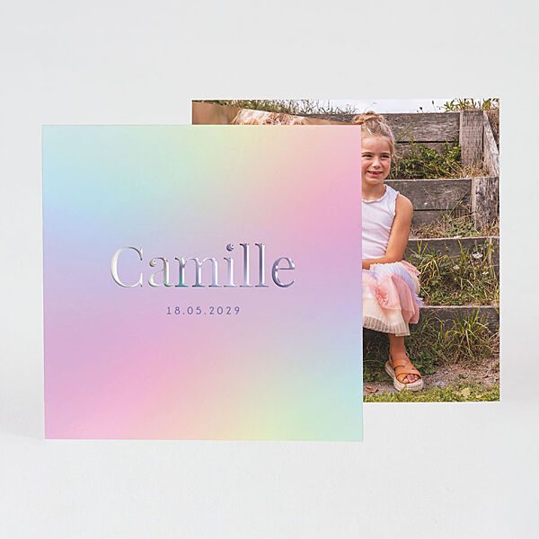 Ava Drieluik Bedankkaartje Lentefeest Dégradé Met Foto's En Folie