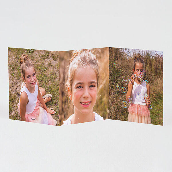 Ava Drieluik Bedankkaartje Lentefeest Dégradé Met Foto's En Folie