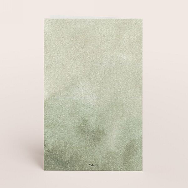 Ava Dubbele Menukaart Communie Groen Aquarel Met Foto