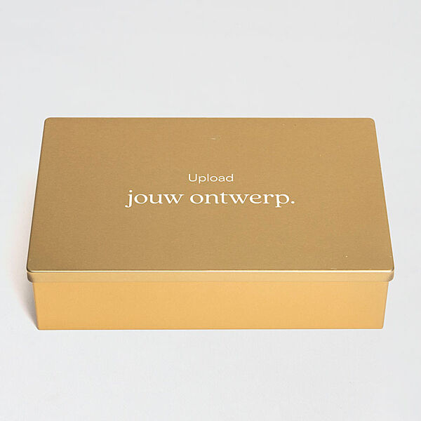 Ava Gevulde Koekendoos Goud Met Eigen Ontwerp - Medium