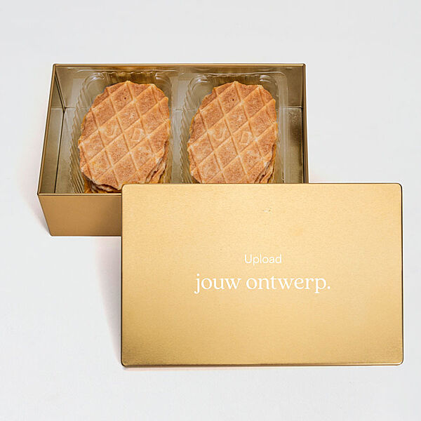 ava Gevulde koekendoos goud met eigen ontwerp - Medium