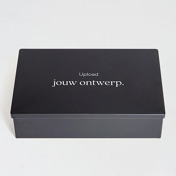 Ava Gevulde Koekendoos Zwart Met Eigen Ontwerp - Medium