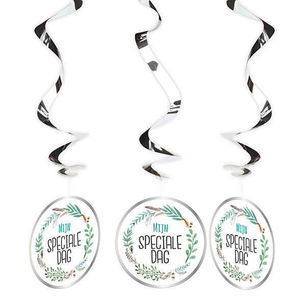 ava Hangdecoratie "Mijn Speciale Dag" Ø 12 5cm 3 Stuks