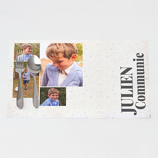 ava Hippe placemat in natuurpapierlook met fotocollage