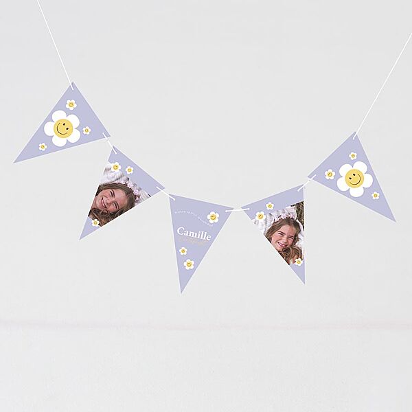 ava Hippe vlaggenlijn met madeliefje emoji en foto's