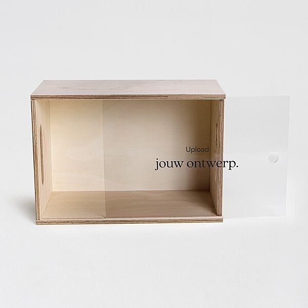 ava Houten memorybox met plexi deksel en eigen ontwerp