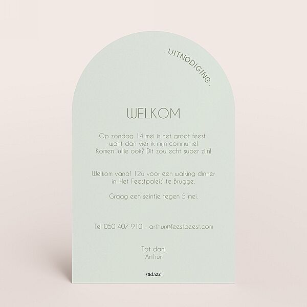 Ava Kleurrijke Lentefeest Uitnodiging Stolp Met Foto Groen