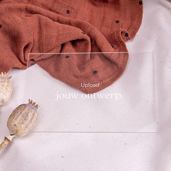 ava Liggende plexi kaart met eigen ontwerp (15 x 10 cm)