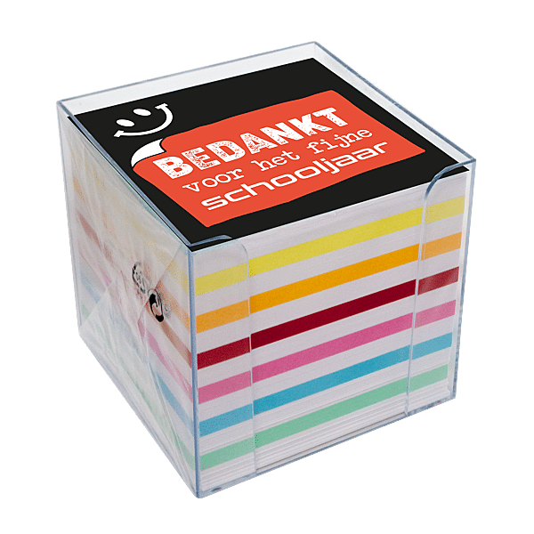 Ava Memokubus Gekleurd En Wit Papier 9x9x9cm 1 Van De 2