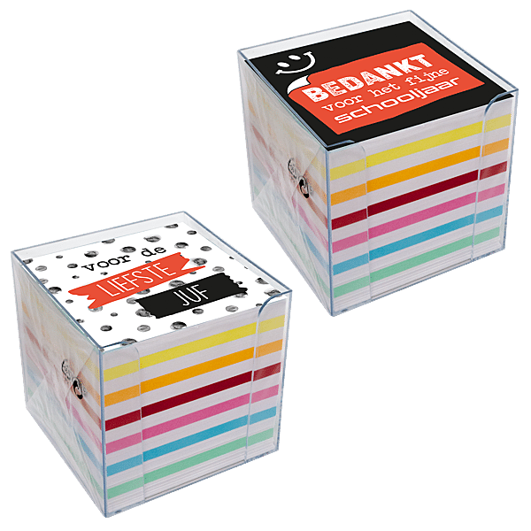 ava Memokubus Gekleurd En Wit Papier 9x9x9cm 1 Van De 2