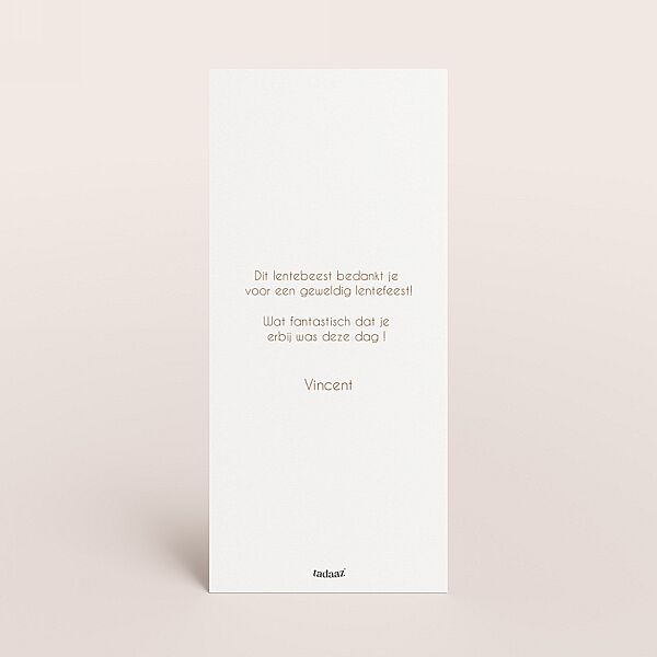 Ava Minimalistisch Bedankkaartje Communie Met 3 Foto's