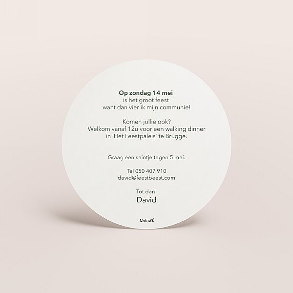 Ava Origineel Communiekaartje Voetbal Met Goudfolie