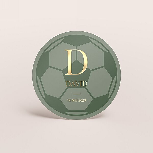 ava Origineel communiekaartje voetbal met goudfolie