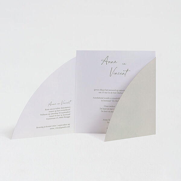 Ava Pochette Trouwkaart 'Ja' Met Touwtje (en Droogbloem*)