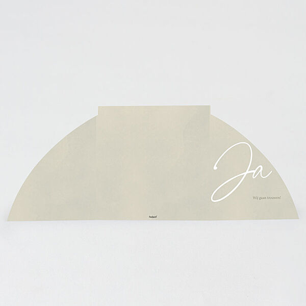 Ava Pochette Trouwkaart 'Ja' Met Touwtje (en Droogbloem*)