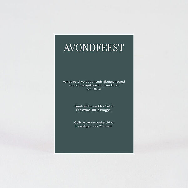 Ava Pocketfold Trouwkaart Colorblocking (met Droogbloemen*)