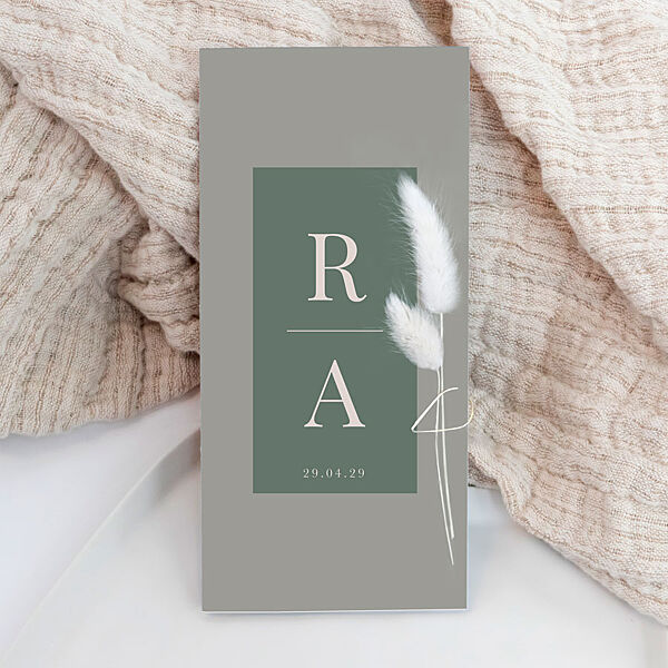 ava Pocketfold trouwkaart colorblocking (met droogbloemen*)