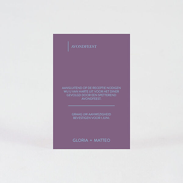 Ava Pocketfold Trouwkaart Colorblocking Met Streepjes (met Droogbloemen*)