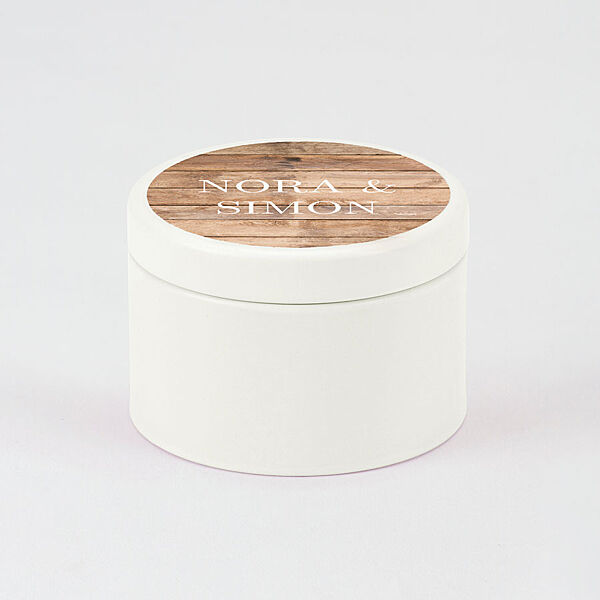 Ava Ronde Sticker Met Namen Op Houten Achtergrond (5 9 Cm)