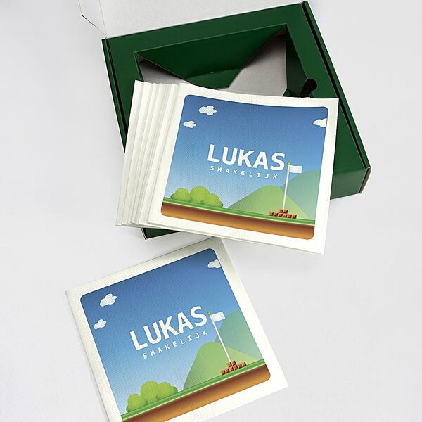 Ava Set Van 9 Bedrukte Servetten In Game Thema Met Naam