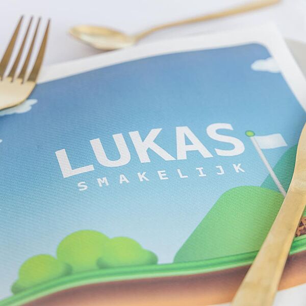 Ava Set Van 9 Bedrukte Servetten In Game Thema Met Naam