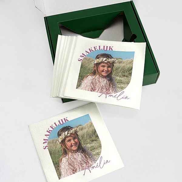 Ava Set Van 9 Bedrukte Servetten Met Foto In Leuke Vorm