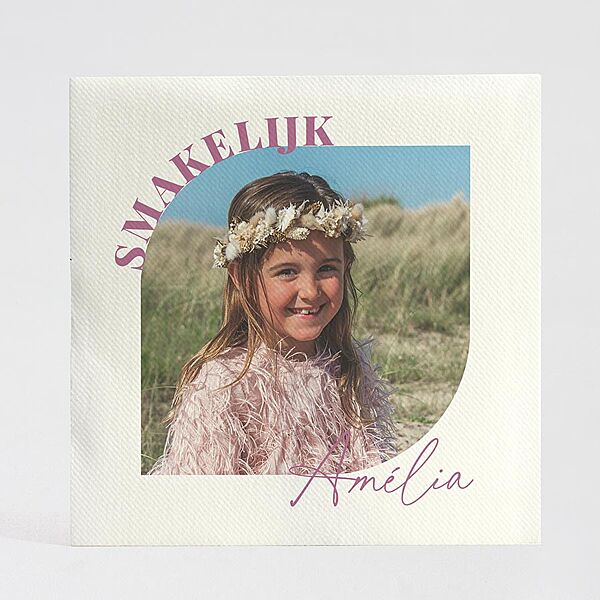 ava Set van 9 bedrukte servetten met foto in leuke vorm