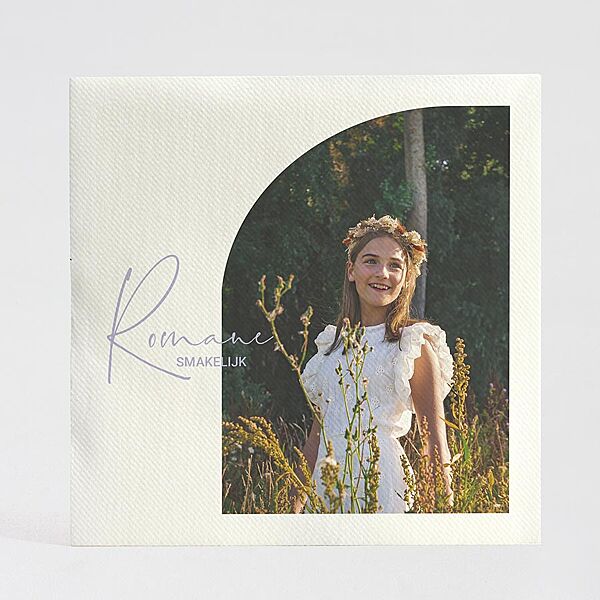 ava Set van 9 bedrukte servetten met foto in speciale vorm en naam