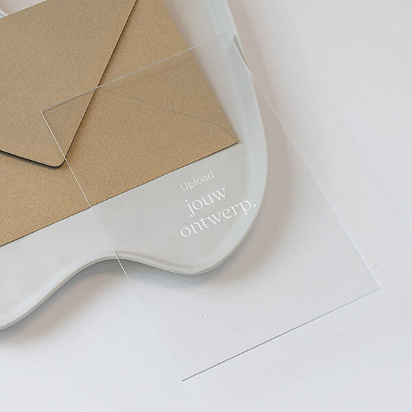 ava Staande plexi kaart met eigen ontwerp (10 x 15 cm)