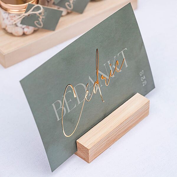 Ava Stijlvol Bedankkaartje Communie Met Folie En Foto's