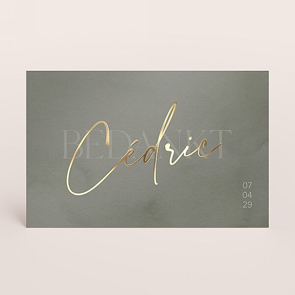 ava Stijlvol bedankkaartje communie met folie en foto's