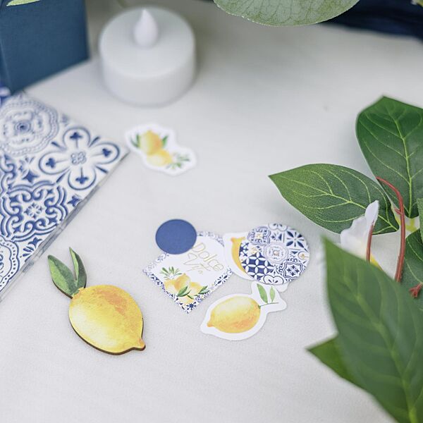 Ava Strooigoed Citroenen Hout Geel 5-6 5cm 12 Stuks