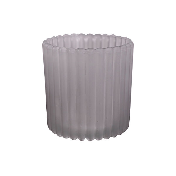 ava Theelichthouder Grijs Glas Frosted H 8 8cm Ø 8 7cm