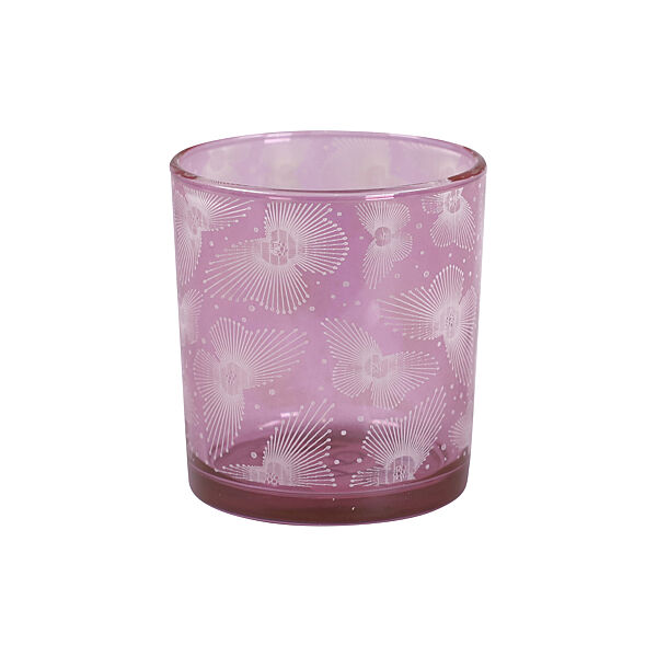 ava Theelichthouder Vlinder Transparant Paars H 8cm Ø 7cm