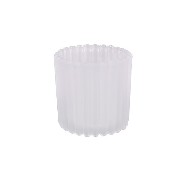 ava Theelichthouder Wit Glas Frosted H 7 3cm Ø 7 3cm