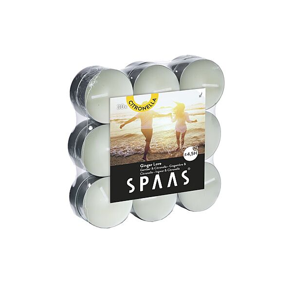 ava Theelichtjes Citronella Ginger Love H 1 6cm Ø 3 9cm 4 5u 18 Stuks