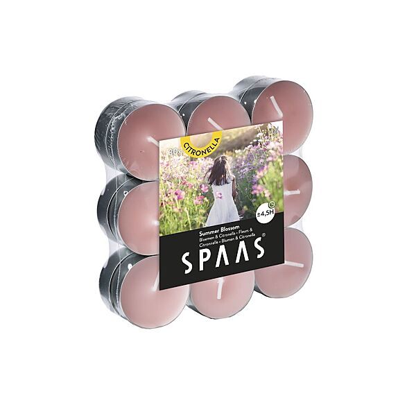 ava Theelichtjes Citronella Summer Blossom H 1 6cm Ø 3 9cm 4 5u 18 Stuks