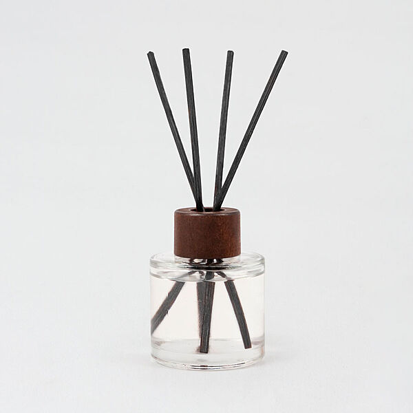 ava Transparant flesje voor geurstokjes met bruine dop