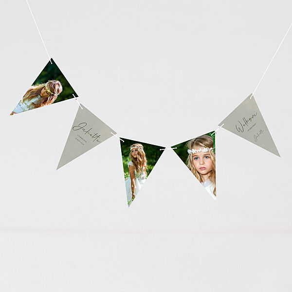 ava Trendy vlaggenlijn grijsgroen met foto's en tekst