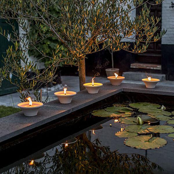 Ava Tuinkaars Citronella Witte Terracotta + Gele Vulling H 7 5cm Ø 18cm 9u