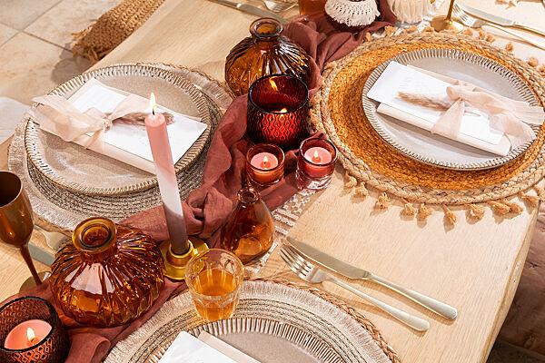 Ava Vaas Glas H 12 5cm Bruin Ø 13 8cm Transparant Geruit Reliëf