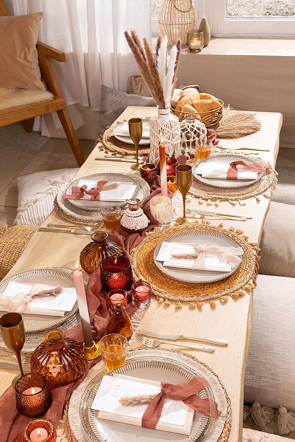 Ava Vaas Glas H 15 5cm Mosgroen Ø11 7cm Transparant Macramé