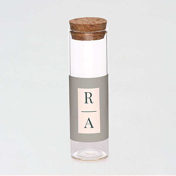 Ava Vierkante Sticker Colorblocking Met Initialen (5x5cm)