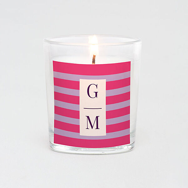 ava Vierkante sticker colorblocking met streepjes en initialen (5x5cm)