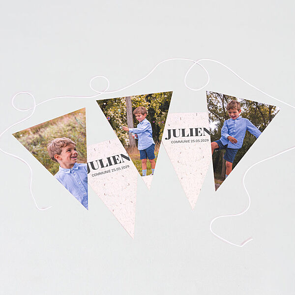 Ava Vlaggenlijn In Natuurpapierlook Met Foto's En Naam