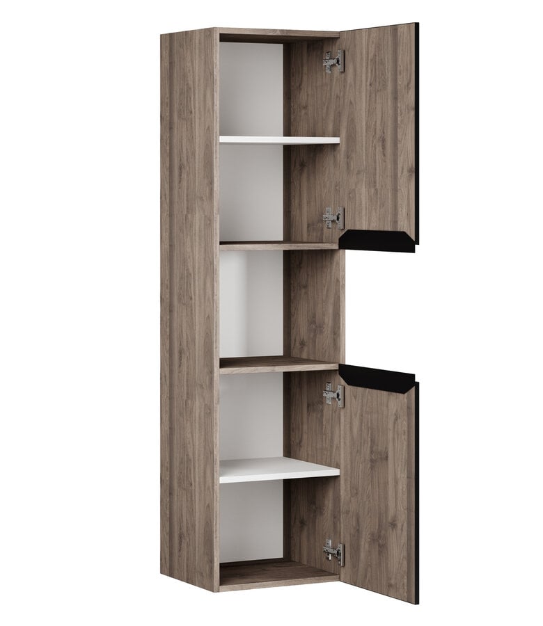 Badplaats Badkamerkast Lonato 40 X 33 X 149 Cm - Grijs Eiken