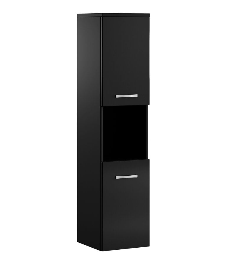 badplaats Badkamerkast Montreal 30 x 30 x 131 cm - hoogglans zwart