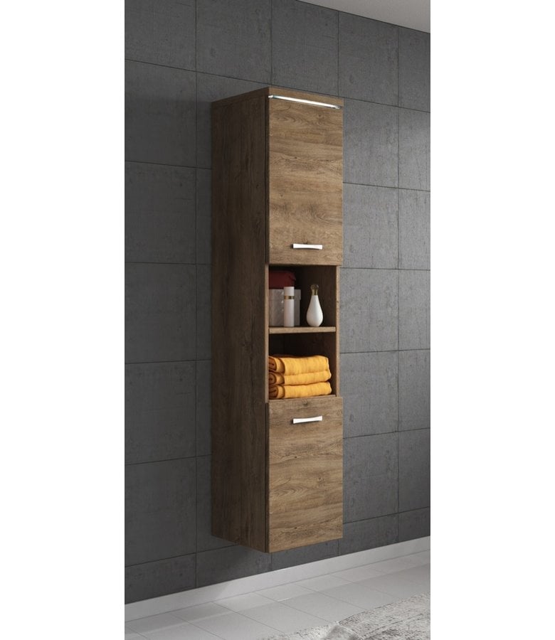 Badplaats Badkamerkast Paso 35 X 35 X 160 Cm - Bruin Eiken